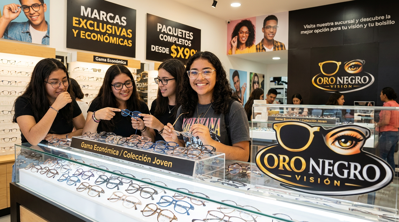 Lentes económicos en Oro Negro Visión